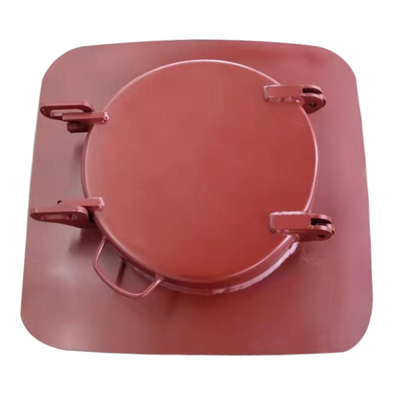 One-key quick opening manhole cover with arc plate